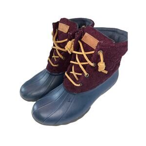 Sperry Top-Sider Women's Size 7.5M Saltwater Quilted Wool Rain Boot